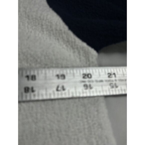 Margaret Winters Cardigan Sweater Women's Sm Navy White Button Pockets Lagenlook - Picture 7 of 8